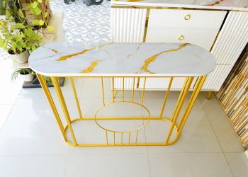 Meja Console Minimalis Oval Alina