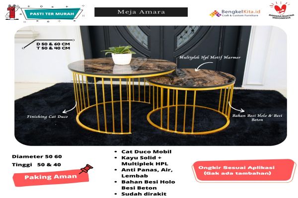 Meja Tamu Minimalis Set Amara