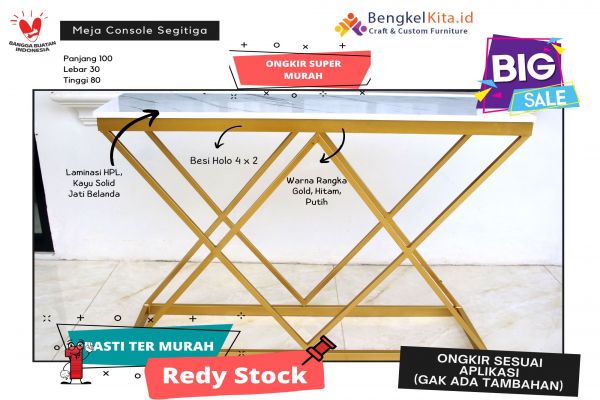 Meja Console Minimalis Segitiga