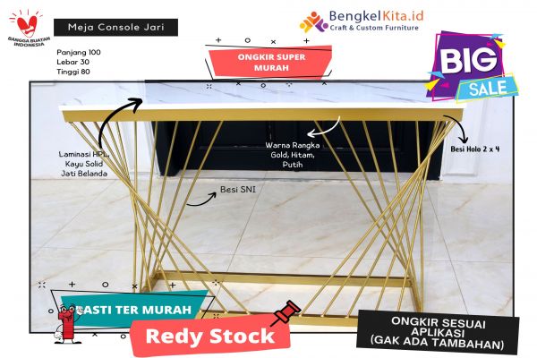 Meja Console Minimalis Jari Jari